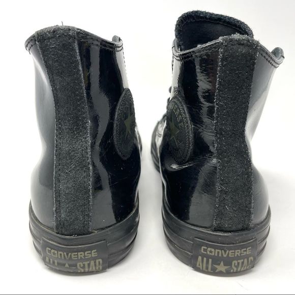 Converse Black patent leather Chuck Taylor High Tops Size 8/39 - Picture 5 of 8